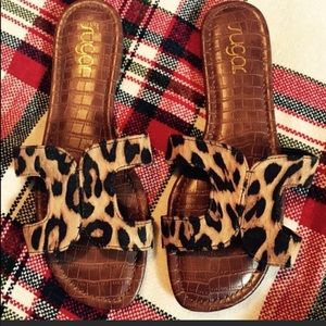 Leopard “H” Sandals LAST PAIR